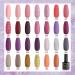 Lavender Violets Gel Nail Polish Kit - 27+3 Classic & Glitter Colors - Soak-off UV Nail Gel Set with Base, Matte & Glossy Top Coat - C971 - Buy Online on SooperMarket.com