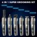VIKICON Electric Beard Trimmer for Men - Waterproof Body Grooming Kit, Cordless Hair Clippers, Nose & Ear Trimmer - Rechargeable All in 1 Groomer & Mustache Shaver with Storage Case - Silver - Buy Online on SooperMarket.com