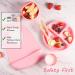 6-Piece Silicone Baby Weaning Set in Pink | Bib, Plate, Bowl, Cup, Fork & Spoon for Babies, Toddlers & Kids - Buy Online on SooperMarket.com