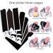 French Manicure Nail Stickers - 12 Sheets | Self Adhesive Wavy Line & V-Shaped Stencils for Women & Girls - Buy Online on SooperMarket.com