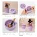 Foldable Silicone Makeup Brush Cleaning Mat & Hanging Drying Net - Compact Efficient Organizer in Purple | Multi-Purpose Beauty Tool for Easy Storage - Buy Online on SooperMarket.com