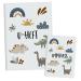HIMMEL.HERZ.PAPIER Examination Book Cover with Vaccination Certificate Cover - 3-Piece Set - High-Quality Cover for Examination Book and Vaccination Certificate of Your Child - Dinos