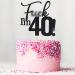 VIKY 40th Birthday Cake Topper | Glittery Kuchendeko for Men | Black 40th Birthday Party Decoration | Celebrate in Style - Buy Online on SooperMarket.com