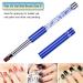 Buy Oval & Flat UV Gel Nail Brush Set | Rhinestone Handle | Professional Multicolor Nail Art Tools for Salon & DIY - Buy Online on SooperMarket.com
