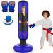 JEELA SPORTS Extendable Punching Bag for Kids 3-12 Years | Boxing Gloves | Inflatable 53 to 63 inches | Resistant Kids Punching Bag Burn Off Children's Abundant Energy | Best Toy Gift for Boys