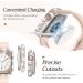 Goton 2-in-1 Waterproof Bling Case for Apple Watch 40mm - Full Glitter Diamond Rhinestone Bumper Cover for Women | Compatible with SE (2nd Gen), Series 6/5/4 - Clear - Buy Online on SooperMarket.com