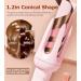 Auto Hair Curler - Automatic Curling Iron with 4 Temperature Settings & 3 Timer - Anti-Scald Anti-Tangle - Perfect for Hair Styling - Pink - Buy Online on SooperMarket.com