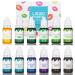 QIUFSSE 12 Colors DIY Lip Gloss Pigment Set Liquid Pigment for Lip Gloss Natural Multifunctional High Color Rendering Red Warm Color Pigment for Lip Gloss Making-Set B Set-B