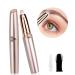 Eyebrow Hair Remover Painless-Precision Eyebrow Trimmer for Women Portable Eyebrow Hair Removal Razor Tool with Light - Gold