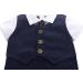 AmzBarley Baby Boys Navy Tuxedo Romper Suit | 18-24 Months | Kids Gentleman Outfit with Shirt, Pants, Vest, and Bowtie - Buy Online on SooperMarket.com