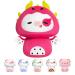 Mewaii 14'' Soft Cow Mushroom Pillow Stuffed Animal Plush Plushie Squishy Toy (Dragon Fruit Headgear) - Cuddly Cow Plush for Kids Dragon Fruit Headgear 14 Inch