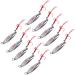 Goture Fishing Lures Fishing Spoons,Hard Lures Saltwater Spoon Lures Casting Spoon/Ice Fishing  Jigs for Trout Bass Pike Walleye Crappie Bluegill 1/10oz 1/8oz 1/7oz 1/6oz 1/5oz Bucktail spoon lures-10pcs 1.85" / 0.35 oz.