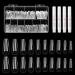 Beetles Long Coffin Fake Gel Nail Tips - 500Pcs Acrylic Press on Nails Clear Artificial False Nails with Nail Glues for Acrylic Nail/Dip Powder Nails/Poly Nail Extension Gel Halloween Nails Art Design A-Long Coffin Nail Ti