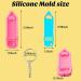 Pencil Shape Silicone Molds Set with Keychain Rings for Jewelry Making and Crafts - Pink - Buy Online on SooperMarket.com