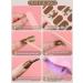 Kalolary Gel Nail Polish Strips Nail Gel Art Sticker Waterproof Full Nail Wraps Decal Sets with Scissors Nail File and Stick for Women Girls Nail Art Decor (UV/LED Lamp Required)-18 - Buy Online on SooperMarket.com