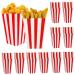 100 Pcs Popcorn Boxes Mini Paper Popcorn Box Container for Movie Night Decorations White and Red Stripes in Popcorn Concession Equipment & Supplies