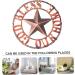 Cabilock Retro Wrought Iron Disc Ornament Rustic Decor for Home Wall Creative Hanging Decor Indoor Crafts - Buy Online on SooperMarket.com