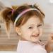 WLLHYF Glitter Headband 4pcs Plastic Sparkly Cute Non Slip Chunky Hairbands Thick Bling Confetti Rainbow Hair Bands with Teeth Little Girls Colorful Hair Accessories (Solid color - black tail) - Buy Online on SooperMarket.com