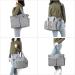 SONARIN Multi-Function Waterproof Baby Changing Tote Bag - Grey | Large Capacity Diaper Bag with Pacifier Holder and Travel Satchel Messenger Bag - Buy Online on SooperMarket.com