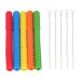Baby Teething Tube Toys - 5 Pack Silicone Chewing Straws for Toddlers & Infants - Bite Resistant 5 Colors - Buy Online on SooperMarket.com