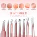 MelodySusie Blackhead Remover Kit - Professional Stainless Pimple Popper Tool for Nose & Face - Comedone Extractor & Blemish Whitehead Tool with Metal Case - Pink - Buy Online on SooperMarket.com