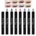 8 Colors Glitter Eyeshadow Stick Colorful Eye-shadow Stick Set Pearl Cream Colored Eyeshadow Crayon Pen Pencil Eye Glitter Makeup Sets for Eyes Waterproof Long Lasting Smooth Shiny Eye Shadow Stick