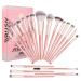 Make up brush set 20pcs Professional cosmetic brush Set Foundation eyeshadow Rouge make-up brush travel kabuki mixture-concealer face powder eyes brush set make-up with gift box (pink)