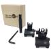 Tacticon Armament Flip Up Iron Sights for Rifle Includes Front Sight Adjustment Tool | Rapid Transition Backup Front and Rear Iron Sight BUIS Set Picatinny Rail and Weaver Rail Hardened-Aircraft-Grade-Aluminum-Alloy