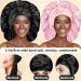 Satin Silk Hair Bonnet for Women | Adjustable Jumbo Sleep Cap for Long Curly Hair | Black - Buy Online on SooperMarket.com
