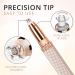 2-in-1 Rechargeable Eyebrow Trimmer & Facial Hair Removal for Women | Painless Hair Shaver with LED Light - Rose Gold - Buy Online on SooperMarket.com