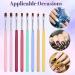 Lusofie 8Pcs Nail Clean Up Brush Set for Gel and Acrylic Nails - Oval Flat Brushes for Home and Salon Use - Buy Online on SooperMarket.com