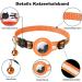 Mouyou Airtag Cat Neck Band - Soft Nylon Reflective Collar with Bell & Safety Clasp Adjustable 22-34cm Orange - Track Your Cat with Airtag Holder - Buy Online on SooperMarket.com