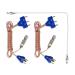 Set of 2 Body Cords for Fencing Sport - 2-pin Body Cords for Sabre and Foil Fencing - Includes Head-Wire