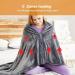 Kuuleeyn USB Heated Electric Shoulder Blanket & Warm Scarf - Lightweight Coral Fleece for Winter - Light Gray - Buy Online on SooperMarket.com