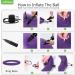 Trideer 65cm Purple Exercise Ball Chair with Base & Bands - Home Gym Workout & Back Pain Relief - Buy Online on SooperMarket.com