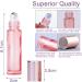 Alledomain 10Pcs 10ml Essential Oil Roller Bottles Refillable Transparent Rose Gold Glass Roll on Bottles Clear Roll Bottles with Stainless Balls & Rose Gold Cap Include Label Dropper & Opener Color 1 - Buy Online on SooperMarket.com