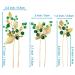 Emerald Green Rhinestone Gold Leaf Wedding Hair Pins - Pack of 3 | Bridal Hair Accessories for Women Girls - Buy Online on SooperMarket.com