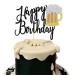 Arthsdite 1Pc Beer Mug Happy Birthday Cake Topper Cheers Beers Cake Decoration for Celebrating Glorymoment Beer Theme Birthday Theme Party Supplies Beer Mug Cake Topper