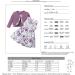 Puseky Toddler Baby Girls Floral Dress and Coat Set 6-12 Months - Purple Outfit - Buy Online on SooperMarket.com
