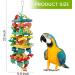 Large Parrot Toy for Climbing, Chewing & Preening - Multicolored Wooden Block Toy | MQUPIN M-22inch - Buy Online on SooperMarket.com