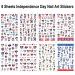 4th of July Nail Art Stickers - Patriotic Independence Day Designs for Acrylic Nails - Buy Online on SooperMarket.com