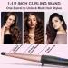 1/2-1 Inch Tapered Curling Iron | Ceramic Hair Curler Wand | Adjustable Temperature | Heat Resistant Glove | Rose Pink - Buy Online on SooperMarket.com
