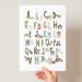 Scandi Animal Alphabet Children's Educational Print Boho Animal Alphabet Poster Peg Animal Alphabet Woodland Safari Animal Alphabet (A4 Greens) A4 Greens