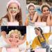 Spa Headband for Women - Soft Terry Cloth Makeup and Skincare Headband in Pink+Light Brown - Perfect Gift Set with Face Wash Wristbands - Buy Online on SooperMarket.com
