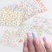 30 Sheets Colorful Flower Nail Art Stickers Flowers Nail Art Supplies 3D Self Adhesive Nail Decals Colorful Daisy Floral Bow Tie Heart Nail Designs Sticker for Women Girls DIY Manicure Decorations Sticker 1