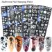 healthGUO Nail Art Stamping Plate Stamper Sponge Pen Halloween Pumpkin Bats Image Nail Polish Template Stamp Stencil Tools Kit 6 - Buy Online on SooperMarket.com