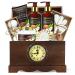 Fathers Day Mens Gift  Bath Set in a Vintage Style Wooden Clock Box  13Pc Premium Coconut Spa Kit for Men & Women  Body Lotion  Handmade Soap  Bath Bomb  Coconut Shampoo & Conditioner  Massager & More