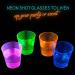 MATANA 300 Neon Plastic Shot Glasses - 1oz Party Shot Cups for Wine Tasting, Condiments, Sauce, Jello Shots & More - Sturdy & Reusable - Buy Online on SooperMarket.com