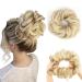 Vlasy Messy Bun Hair Piece for Women Curly Wavy Hair Scrunchies Bun Extensions Hairpieces Synthetic Hair Chignons Accessories Updo for Girls(1001# 60g) 60g 1001#