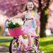 EIRONA Pink Bicycle Basket for Kids (12-16) | Balance Bike Tricycle & Scooter | DIY Sticker Included - Buy Online on SooperMarket.com